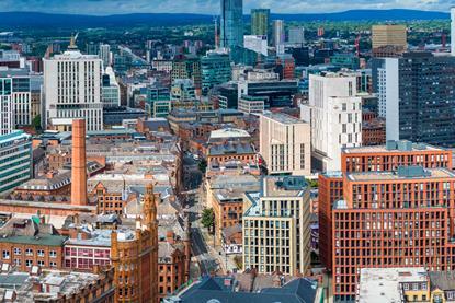 Manchester city centre aeriel shutterstock