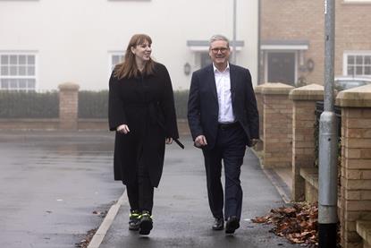 Sir Kier Starmer and Angela Rayner at Urban&Civic's Alconbury Weald development (4) Credit Simon Dawson, 10 Downing Street