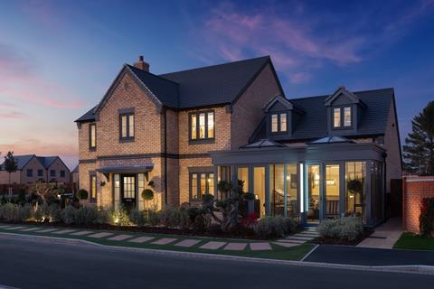 Hayfield Gate show home at dusk, Clifton, Bedfordshire