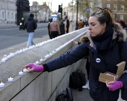 Homelessness vigil
