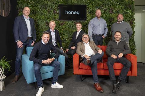 Office opened - Honey Yorkshire's management team is (from left) Kyle Danton, Mark Mitchell, Ben Smith, Curtis Sorren, Jeremy Gledhill, Wayne Moses, Chris Coley and Simon Hogg