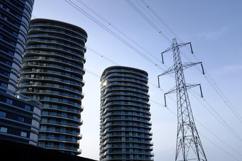 Electricity pylons in London