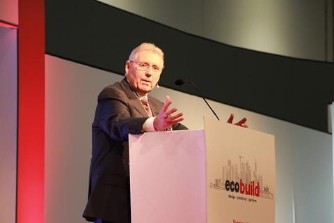 Tony Pidgley speaking at the Ecobuild conference 2016