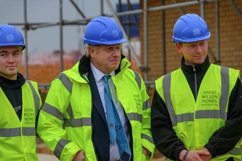 boris johnson hard hat