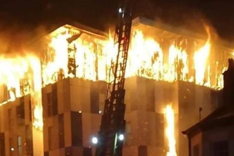 Bolton university accommodaiton block fire
