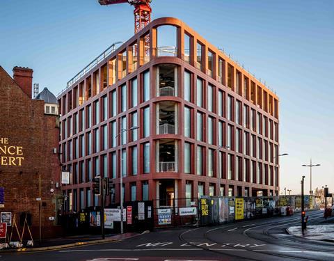 Glenn Howells Architects'  i9 office building in Wolverhampton, which is due to complete this summer