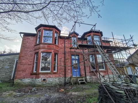 An empty home undergoing rennovation work