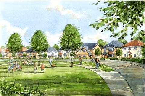 Artist watercolour of Redrow scheme