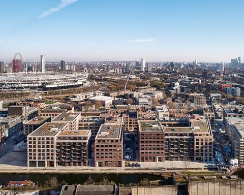 Fish Island Village aerial by Haworth Tompkins_c Kilian O'Sullivan