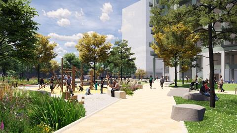 Better Queensway- play area. Credit - LDA Design + Porters Place Southend-on-Sea LLP