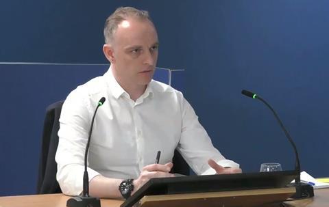 Studio E associate Neil Crawford gives evidence to the Grenfell Inquiry on 9 March 2020