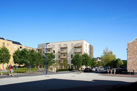 CIP CGI of revised plans for L2 at Orchard Park, Cambridge by Cambridge Investment Partnership and Mole Architects copy