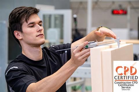 ManWorking with logo